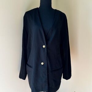 *JACLYN SMITH* Black x Gold Long Sleeve Blazer Suit Jacket Size